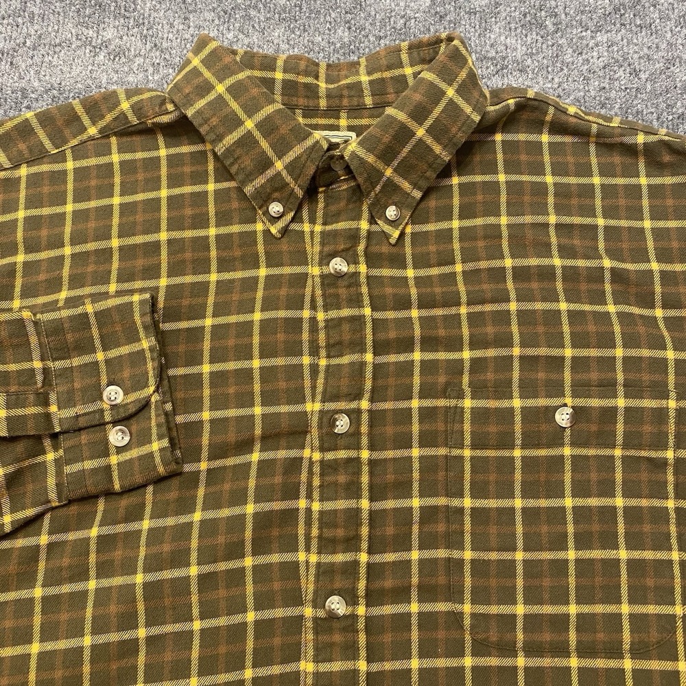 Beretta Long Sleeve Plaid Flannel Button Shirt Mens 2XL Retro Style Casual